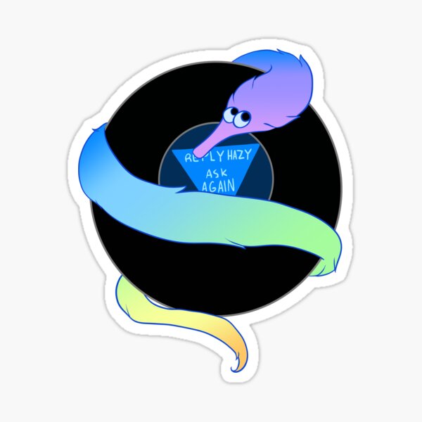 8Ball Worm Sticker