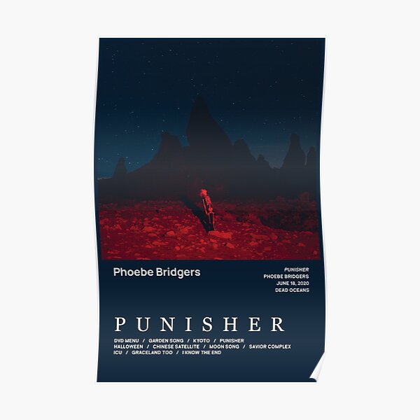 Phoebe Bridgers - Punisher Tracklist Poster