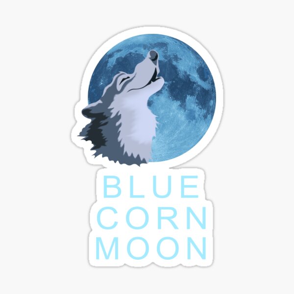 "Blue Corn Moon" Sticker For Sale By Parkadventure | Redbubble