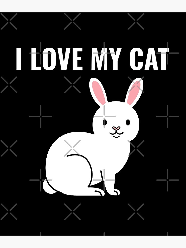 Funny I Love My Cat Meme Rabbit Poster For Sale By CrazyHowCool funny-i-love-my-cat-meme-rabbit-poster-for-sale-by-crazyhowcool