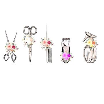 Artwork thumbnail, Hairstylist hairdresser barber tools by Masmalinncheek