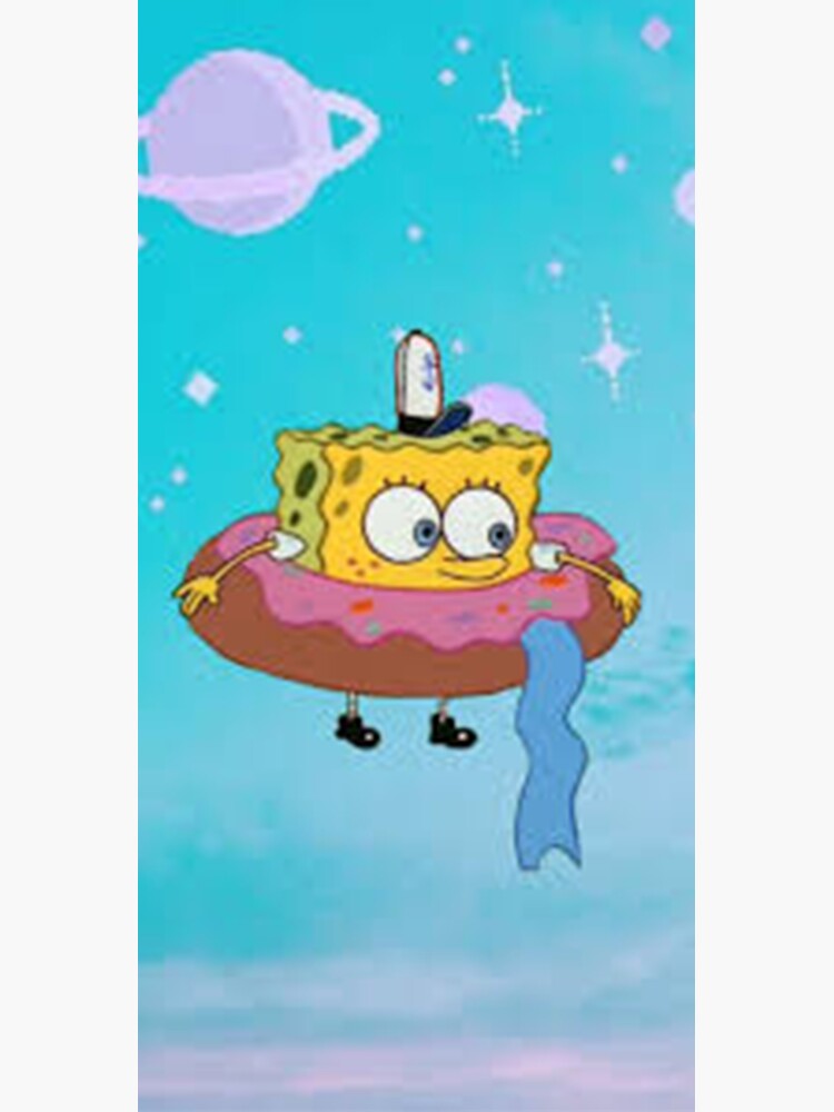 "floating spongebob " Sticker by Mrpig12 Redbubble