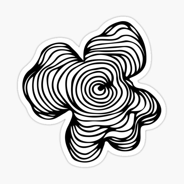 Item preview, Tree Rings: Black and White Topography Contour Line Art Graphic Wood Pattern designed and sold by Ciara Shortall.