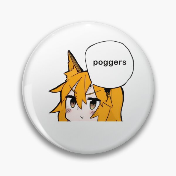 Item preview, The Helpful fox Senko San Poggers Sticker designed and sold by uisch.