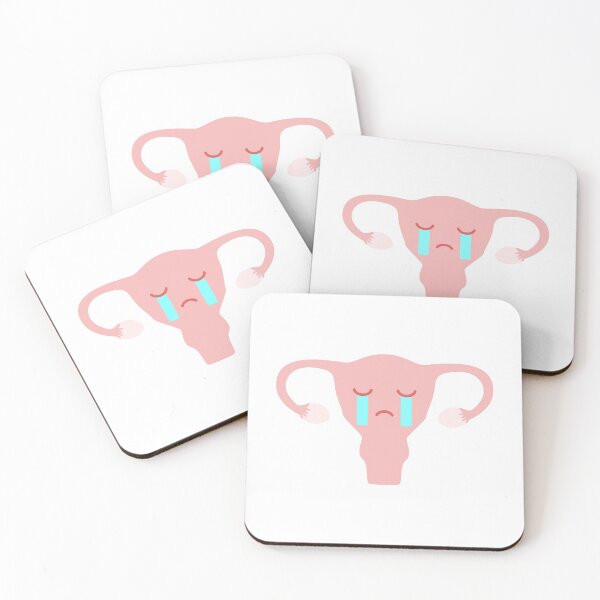 Item preview, Sad and crying female reproductive system smiley designed and sold by SimplyAdrienne.