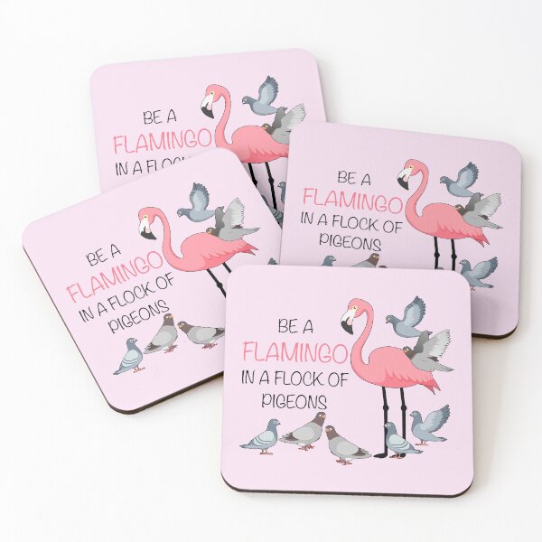 Artikelvorschau, Sei ein Flamingo in einer Herde von Tauben entworfen und verkauft von StickerArtwork.