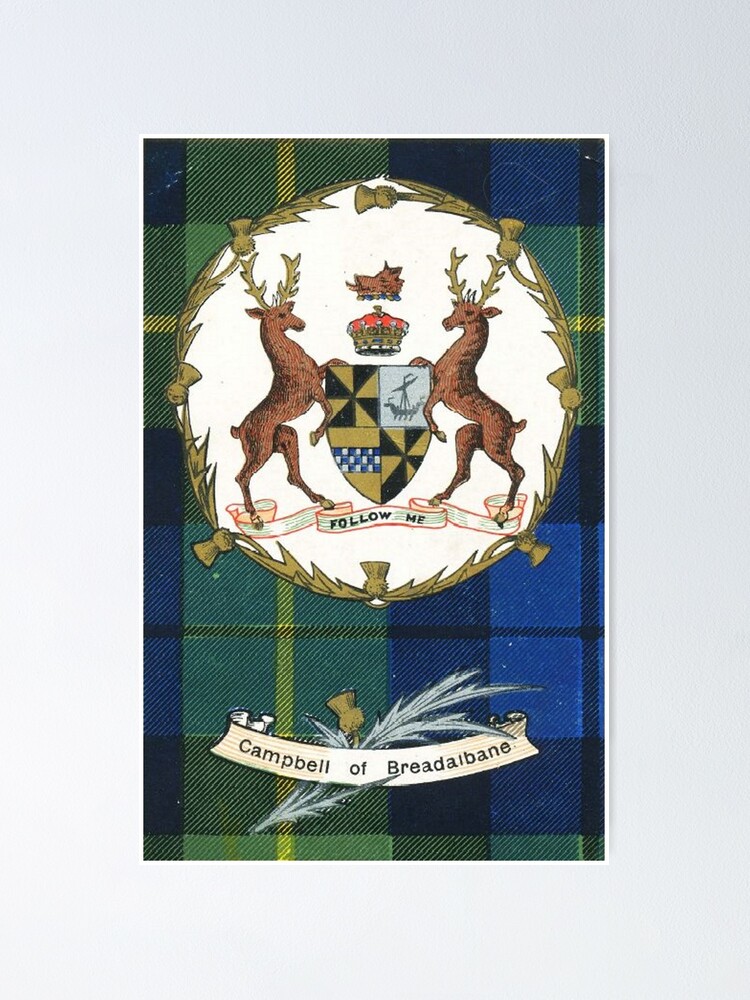 Clan Campbell of Breadalbane Scottish Clan Surname crest Poster for Sale  by BagTown Clans