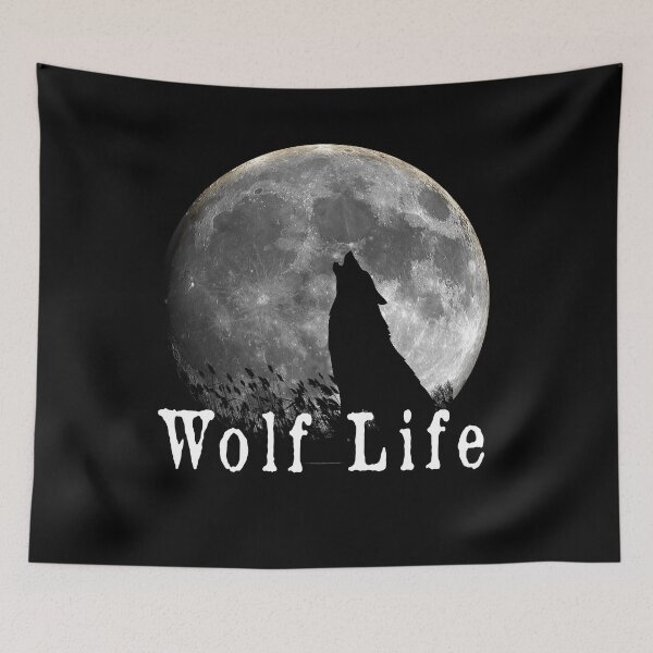 Item preview, Lone Wolf Howling at the Moon in a Forest on a Mountain  designed and sold by GuitarZan's.