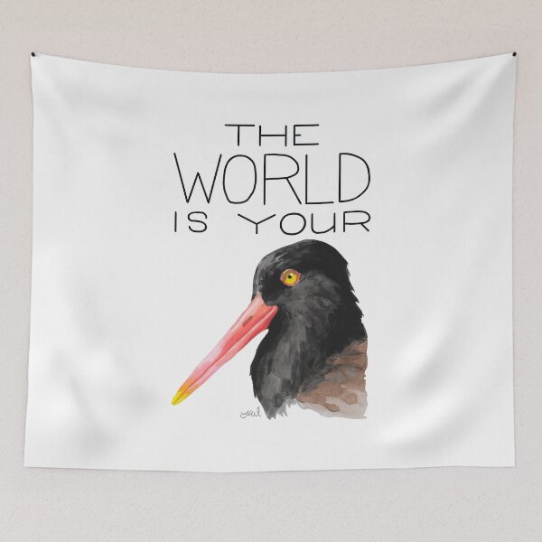 Item preview, The World Is Your Oystercatcher (American Oystercatcher) designed and sold by LauraWolfArtist.