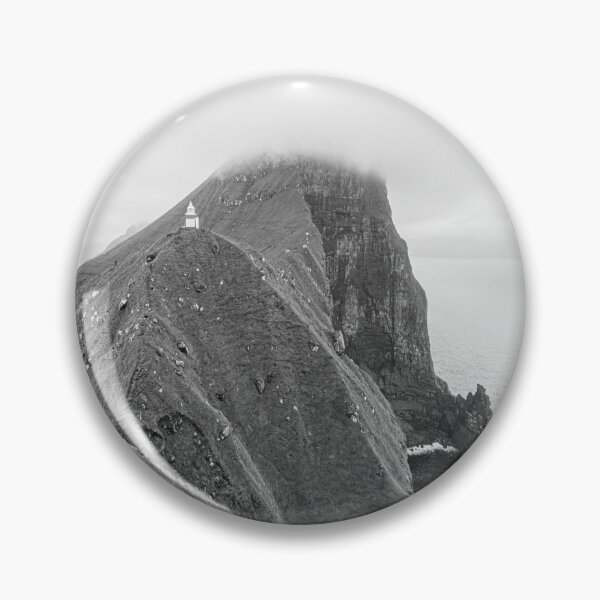Item preview, Lone lighthouse - Faroe Islands - Black & White designed and sold by Eyeswidenseek.