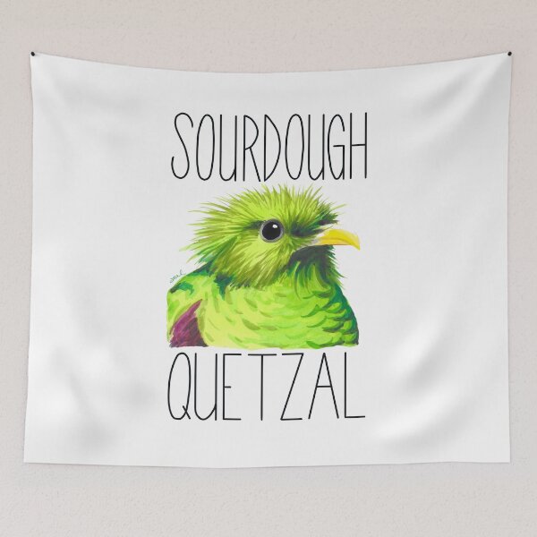 Item preview, Sourdough Quetzal (Resplendent Quetzal) designed and sold by LauraWolfArtist.