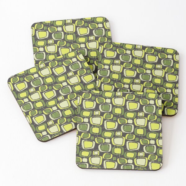 Item preview, Geometric Retro Green designed and sold by rasters-vectors.