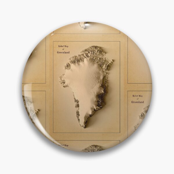 Item preview, Greenland Relief Map 3D digitally-rendered designed and sold by ThinkAboutMaps.