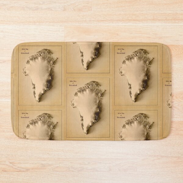 Item preview, Greenland Relief Map 3D digitally-rendered designed and sold by ThinkAboutMaps.