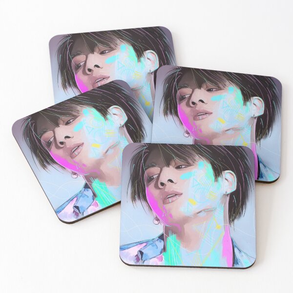 Item preview, Colorful painting of Jungkook of BTS  designed and sold by pzykie.