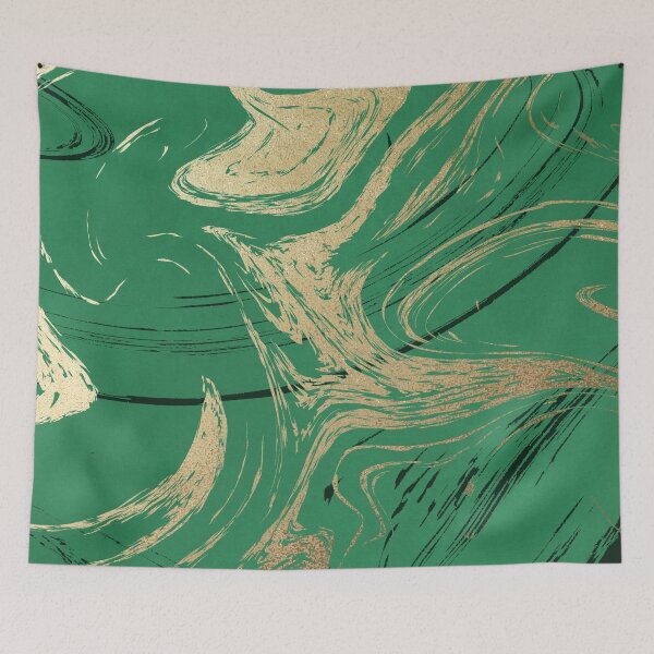 Item preview, Green and Gold Marble Pattern designed and sold by WOW TeesAndThings.
