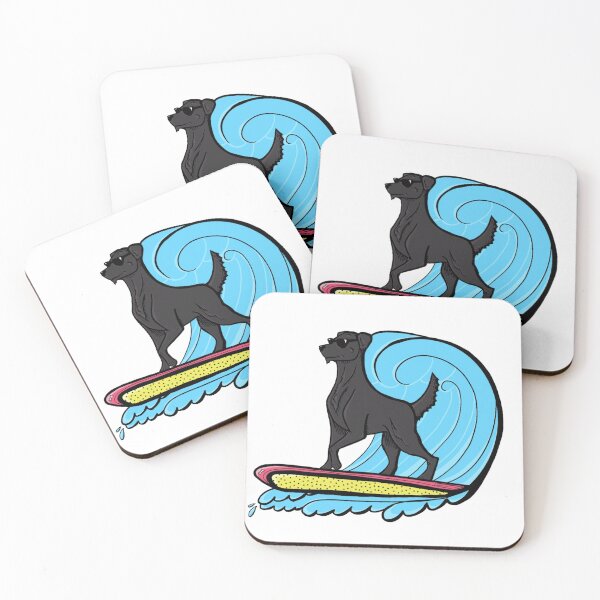 Item preview, Surf’s Pup! Black Dog designed and sold by samm917.
