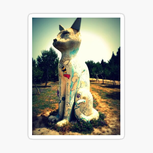 Graffiti Cat near Ta'Qali Crafts Village - Malta Sticker