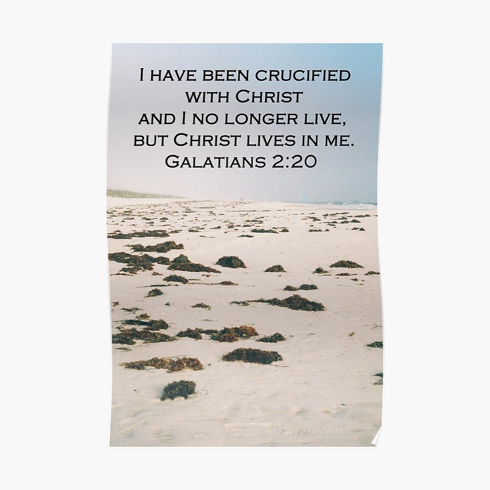 Carte De Vœux Galations 2 Bible Verse Beach Image Par Gaineyphoto Redbubble