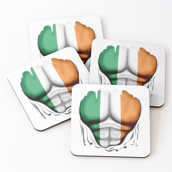 Item preview, Ireland Flag Irish Ripped Muscles Six Pack Chest St Patricks Day Gift designed and sold by Style4You24.