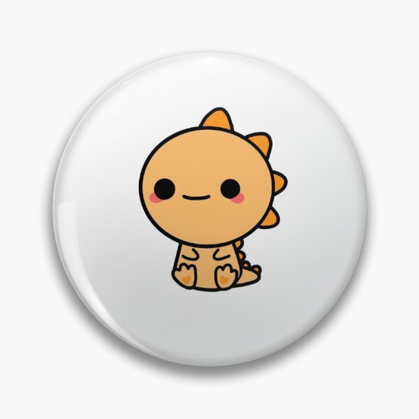 Item preview, cute orange dinosaur designed and sold by Meri Kessler.