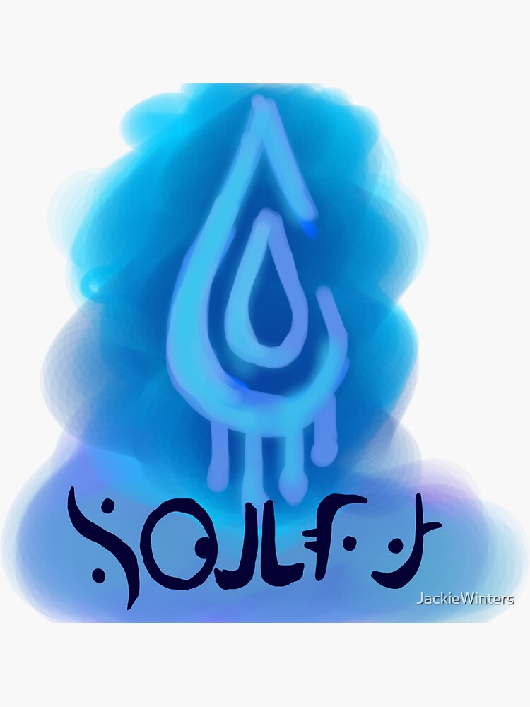 "Water Elemental Emblem" Sticker by JackieWinters Redbubble