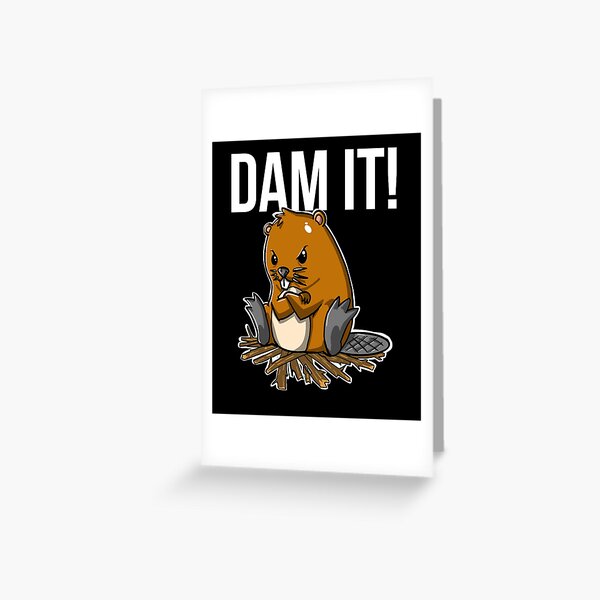 wink design cute animal note card /'Eager Beaver/' wink designs cute cards uk hell yeah Funny Beaver Card birthday card