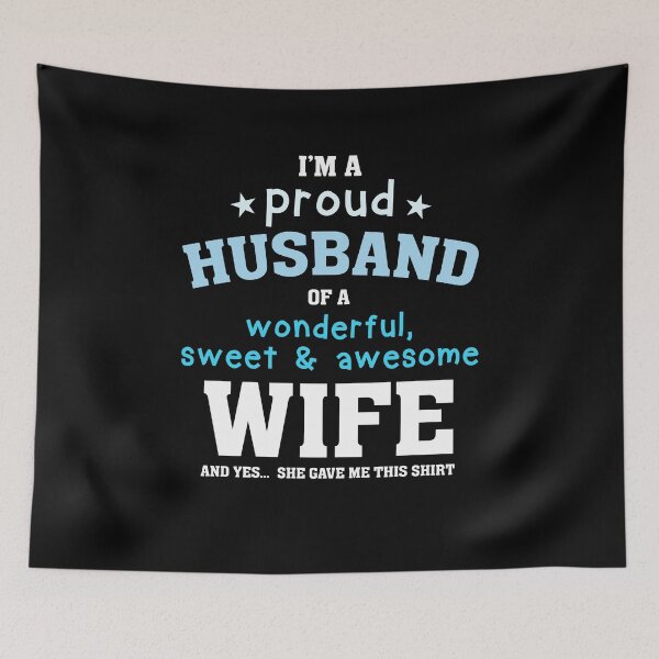 Item preview, Proud husband wonderful and sweet wife designed and sold by teesakura90.