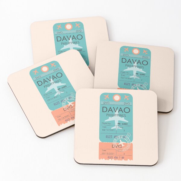 Item preview, DAVAO PHILIPPINES RETRO PLANE TICKET FILIPINO AMERICAN designed and sold by aydapadi.