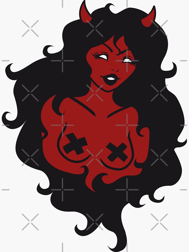 She S The Devil Sticker For Sale By Mamzellemilu Redbubble