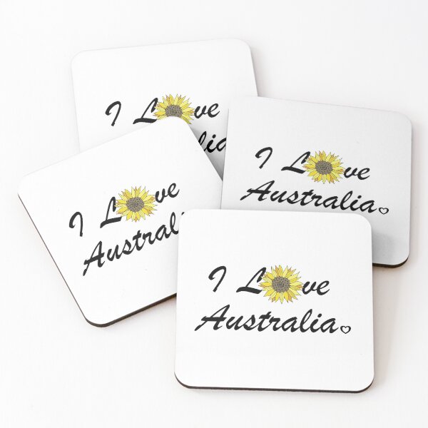 Aperçu de l'œuvre Phrase australienne avec illustration de tournesol créée et vendue par CJAura by Claire Jane Johnson.