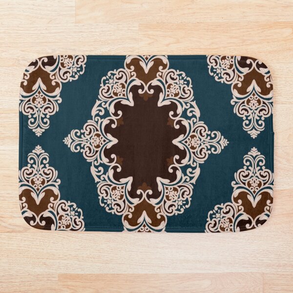 Item preview, Unique Victorian brown and blue pattern designed and sold by astrunb5.