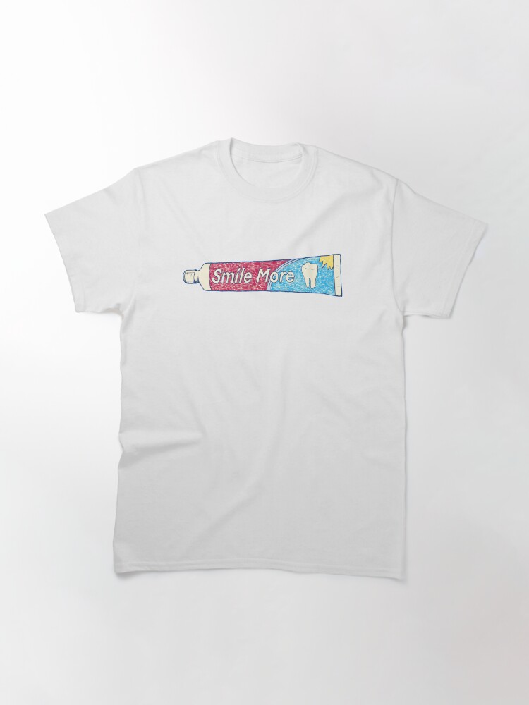 Alternate view of Smile More (Black) Classic T-Shirt