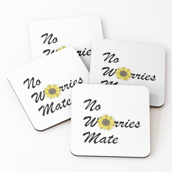 Aperçu de l'œuvre Phrase australienne avec le tournesol sans soucis Mate créée et vendue par CJAura by Claire Jane Johnson.