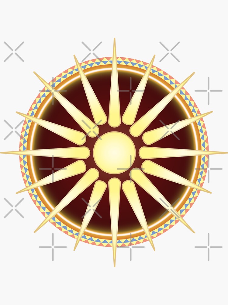 vergina sun sticker for sale by enigmaart redbubble vergina sun sticker for sale by enigmaart redbubble