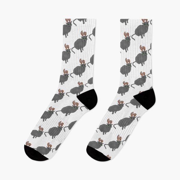 Item preview, Cartoony Cat with Antlers Illustration designed and sold by pawtraitdreams.