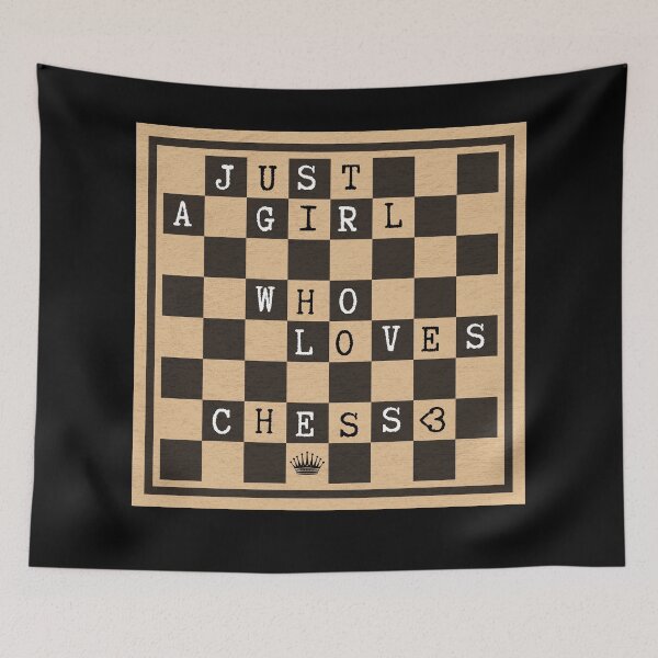Item preview, Just A Girl Who Loves Chess | CHESS BOARD designed and sold by CozyMarket.