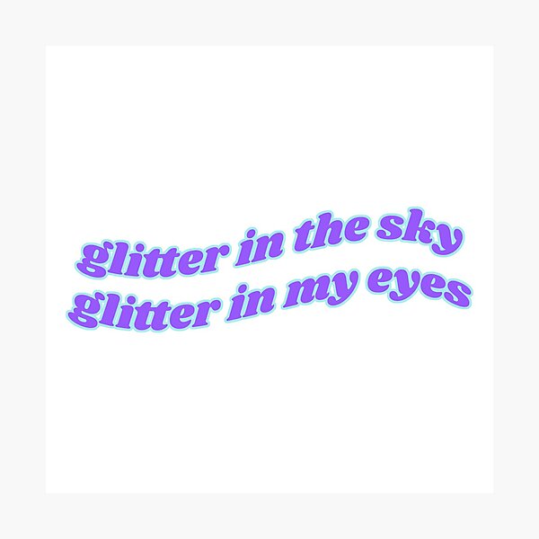"glitter in the sky levitating dua lipa purple" Photographic Print for