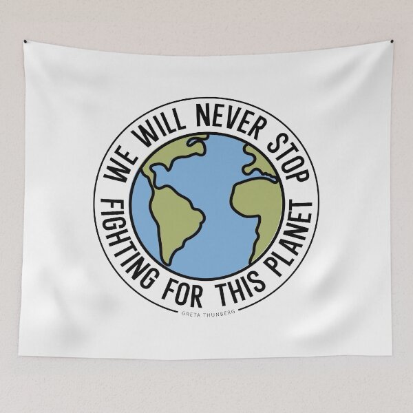 Item preview, Greta Thunberg We will never stop fighting for this planet designed and sold by ktgraphicdesign.