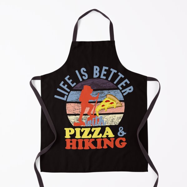 Item preview, Life Is Better With Hiking And Pizza - Funny Hiking and Pizza Humor Sunset Retro Gift Idea designed and sold by leo121687.