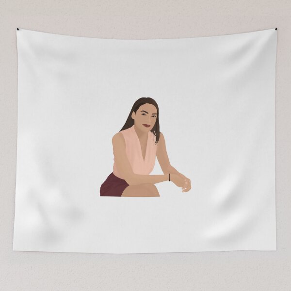 Item preview, alexandria ocasio-cortez aoc photoshoot minimalist drawing (version 2) designed and sold by cameronbaba.