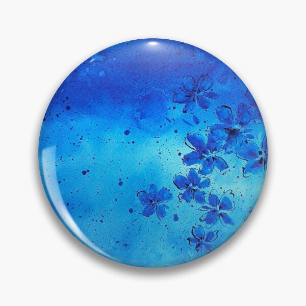 Item preview, Watercolor blue ocean waves with cute florals designed and sold by PatinaWorks.