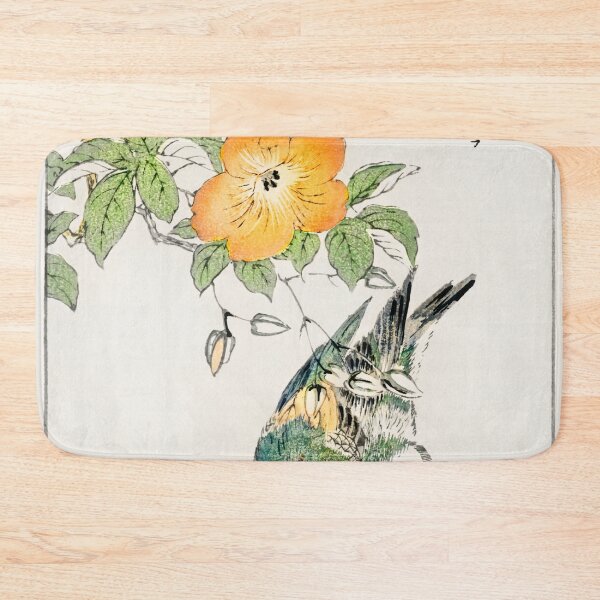 Item preview, grey starling and cercidiphyllum japonicum illustration 43380650151 designed and sold by Bird-Lore.