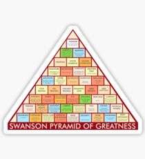 Ron Swanson Pyramid of Greatness Sticker