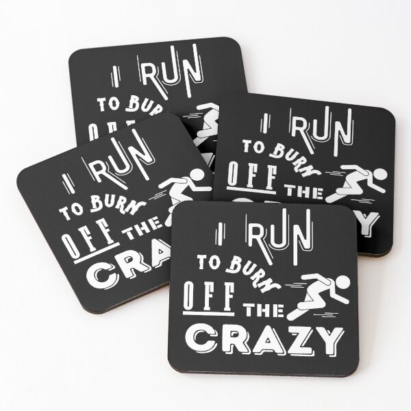Item preview, I Run to Burn Off the Crazy - Funny Exercise Gym Workout Quote designed and sold by yumiso.
