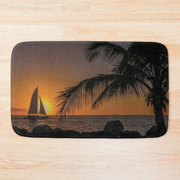 Item preview, Silhouette Palm Tree Beach Sunset Boat Cruising Sailing  designed and sold by henrymencia.