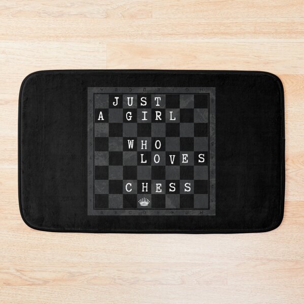 Item preview, Just A Girl Who Loves Chess | Black CHESS BOARD designed and sold by CozyMarket.