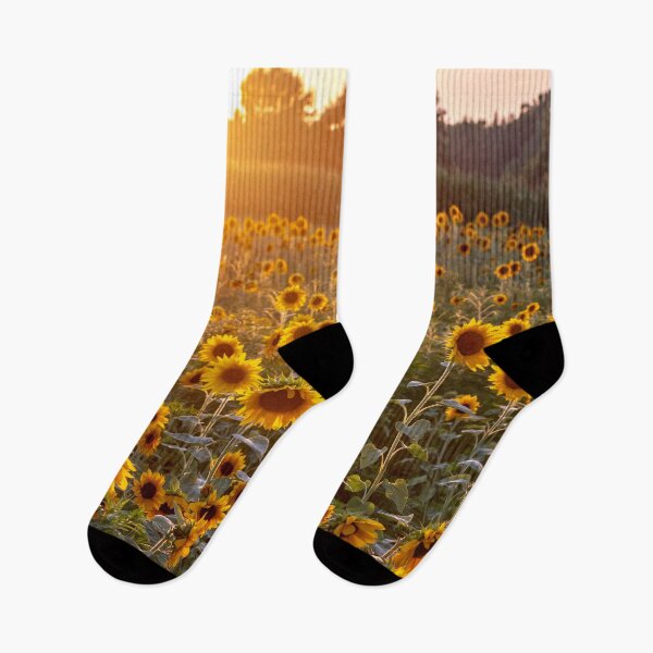 Item preview, Sunflower field with a setting sun designed and sold by Susan Sheldon.
