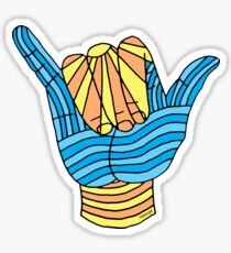 Shaka Surf T Shirt Sticker