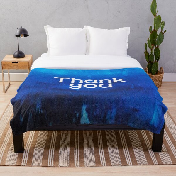 Item preview, Watercolor Navy ocean waves with Thank you quote designed and sold by PatinaWorks.